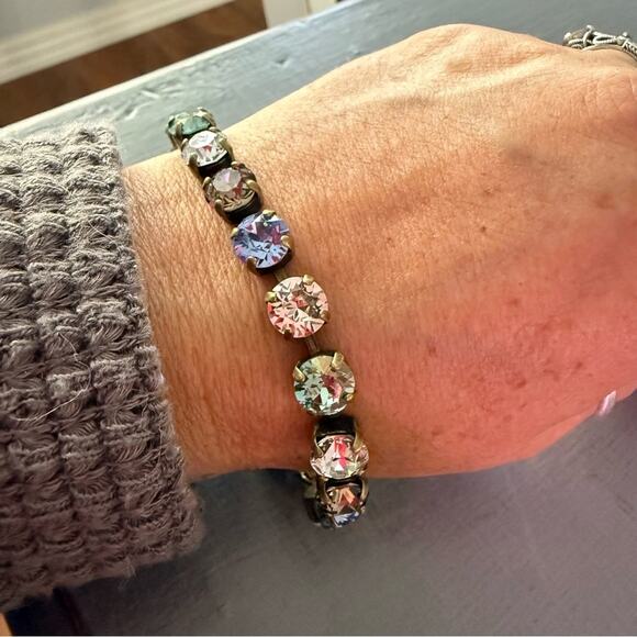 Sabika LIKE Brass Tone Tennis Bracelet - Picture 3 of 7